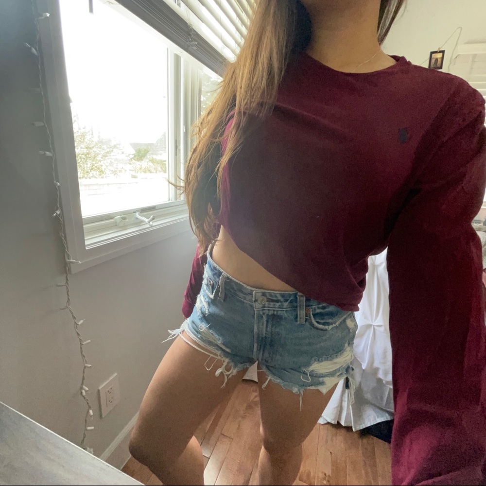 Ralph Lauren Polo Maroon Long Sleeve